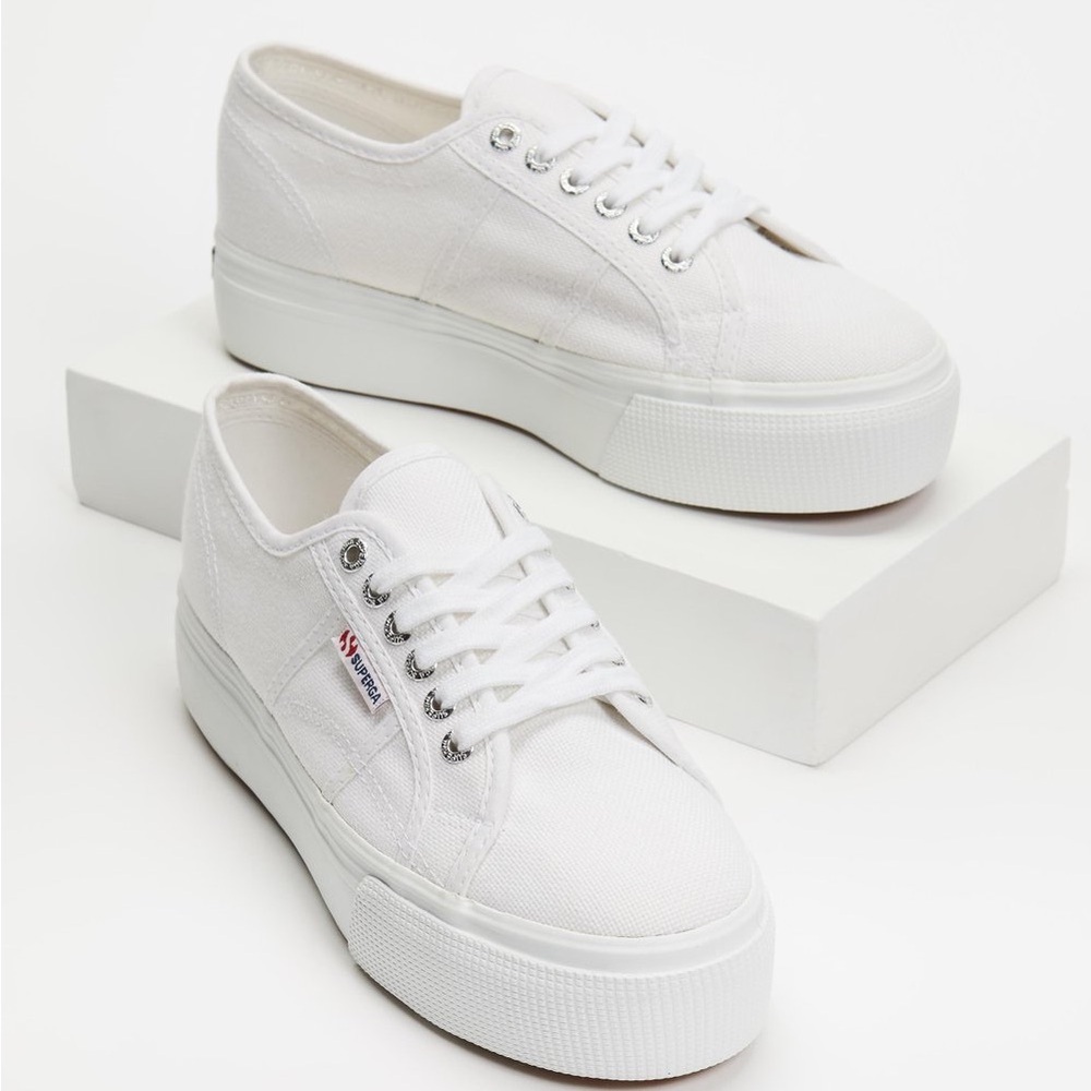Superga 2790 white platform sneaker NEW